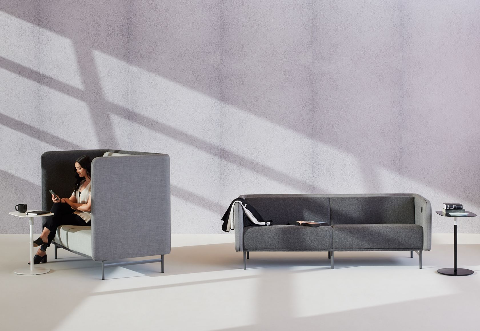 adult, female, person, woman, indoors, furniture, couch, cup, building, foyer